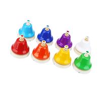 KAKAKE Juego de 8 Campanillas de Mano para Niños en do Mayor, Instrumento Musical Afinado a la Derecha, Fácil de Tocar, Ideal para el Desarrollo de la Inteligencia Musical