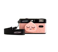 Kakao Friends - Cámara de película reutilizable de 35 mm [edición Apeachum], enfoque fijo y gran angular, flash integrado y compatible con película de color negativo o B/N de 35 mm (película y batería