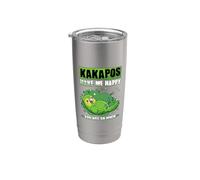 Kakapos Me Haga Feliz Usted No Tanto Nueva Zelanda Kakapo Vaso térmico de acero inoxidable de doble pared