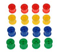 KAKASEA 16 piezas de piezas de juguete para pájaros, carretes de pie de loro, accesorios brillantes al azar, cacatúas Conure