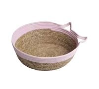 KAKASEA Casa para gatos para interiores, cuerda de paja, para gatos, rascador, poste de descanso, escondite, cesta para gatos, dormir torrush, cama para mascotas, nido para perros