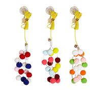 KAKASEA Juguete de rebote para gatos, puerta colgante, cuerda para rascar, para gatos, juguete para hacer ejercicio y pompones