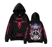 kakazoomm store Anime Death Ryuk Note Camiseta Sudadera con Capucha Yagami Light Suéter Estampado L Lawliet Ropa Ryuk Harajuku Streetwear
