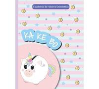 KAKEBO Cuaderno de ahorro doméstico: Kawaii UNICORNIO | planificación de gastos sin fecha | organizador de presupuesto para 12 meses | 8,5x11"