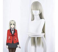 Kakegurui Compulsive Gambler 2 Momobami Ririka Pelucas Yomoduki Runa disfraz Cosplay Pelucas Pelo largo y liso Peluca sintética + Peluca Cap