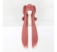 Kakegurui Yumemite Yumemi Pelucas de Cosplay para Mujer Largo Recto Resistente Al Calor Sintético Pinza de Pelo Clip de Cola de Caballo Anime Fiesta Peluca Yumemite Yumemi