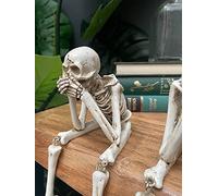Kakeii Juego de estatuas de Calavera de Resina, Esqueleto, para Sentarse en el hogar, estantería, Mesa, Borde de repisa, Manualidades, Adornos coleccionables, estatuas para los Amantes de los