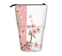 KAKETE Estuche para lápices con Estampado romántico de Sakura, Estuche telescópico para lápices, portalápices de pie, papelería, Organizador, Estuche para lápices con Cremallera