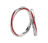KAKI La Felicità è Nelle Piccole Cose Anillo Hilo Rojo del Destino - Akai Ito | Anillos simbólicos Leyenda Japonesa | Regalo San Valentín Aniversario | 100% Hipoalergénico, Acero hipoalergénico, Sin