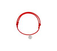 KAKI La Felicità è Nelle Piccole Cose Pulsera de hilo rojo del destino individual plata, Akai Ito , pulsera amistad y amor con pergamino, regalo simbólico para él y ella, Talla única, Algodón, No es
