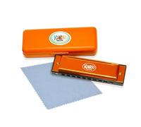 KaKo'o Music Kako'o: Armónica clásica de metal, naranja, armónica de 4 pies viene con estuche de almacenamiento, paño de microfibra y manual de instrucciones (idioma español no garantizado),