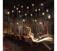 kakoya Velas flotantes sin llama con varita, 20 velas mágicas LED colgantes, velas cónicas parpadeantes que funcionan con pilas con control remoto para decoraciones de Halloween, el mejor regalo