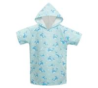 KAKU NANU Albornoz Niña Bata Albornoz de Microfibra Poncho Playa Niño Albornoz Ducha Niño Piscina con Capucha 5 6 7 8 9 10 Años Rosa