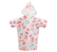 KAKU NANU Albornoz Niña Bata Albornoz de Microfibra Poncho Playa Niño Albornoz Ducha Niño Piscina con Capucha 5 6 7 8 9 10 Años Azul