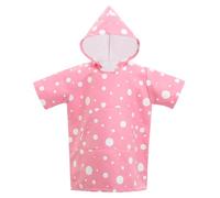 KAKU NANU Albornoz Niña Bata Albornoz de Microfibra Poncho Playa Niño Albornoz Ducha Niño Piscina con Capucha 5 6 7 8 9 10 Años Rosa