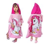 KAKU NANU Poncho Toalla Bebe niño niña, Exquisito patrón Toalla Playa niña niño Bebe absorbentes Toalla Piscina niña Toalla Capucha niño