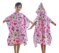 KAKU NANU Poncho Toalla Bebe niño niña, Exquisito patrón Toalla Playa niña niño Bebe absorbentes Toalla Piscina niña Toalla Capucha niño