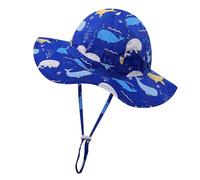 KAKU NAU Sombrero Bebe Sombreros para El Sol Gorro Piscina Niño Proteccion UV UPF 50 Sombrero Niño Niña Playa Verano Piscina Azul 6-12 12-18 6 12 18 Meses