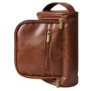 KaKuLan Neceser de viaje para hombres, resistente al agua, organizador de piel sintética, organizador de bolsa de afeitado, bolsa organizadora de utilidad para hombre, bolsa de maquillaje de viaje con