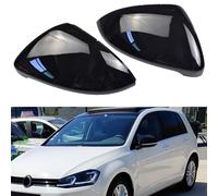 Kakulkomen 1 par de cubiertas de espejo retrovisor izquierdo y derecho para V-W Golf MK7 7.5 GTI 7 Golf 7 R (negro)