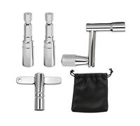 KAKUPPA Paquete de 4 llaves de tambor, llave de afinación estándar con adaptador de broca, herramienta de afinación universal para kit de batería Alesis Evans y accesorios de percusión, juego de