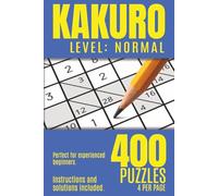 Kakuro Level: Normal: 400 puzzles perfect for experienced beginners and casual Kakuro fans who want a more engaging puzzle-solving experience.