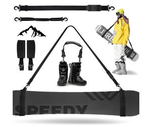 Kakveiai Esquí Correa Ajustable, Esquí y Correa para Transportar Bastón, fácil Transporte, Accesorios para Adultos Adolescentes Actividades al Aire Libre en Invierno