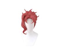 Kakyoin Noriaki de Jojo - Peluca de pelo sintético corto rizado rojo de 14 pulgadas, disfraz de anime, peluca de cosplay de JoJo's Bizarre Adventure + gorro de peluca