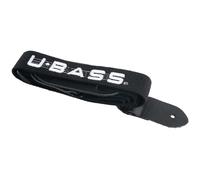 Kala Brand Music Co. Correa de tela negra con bordado (K-STPC-UBASS) de 3,8 cm