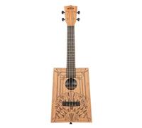 Kala Brand Music Co. - Ukelele con caja de cigarros, 4 cuerdas, derecha, natural, concierto (KA-CB-Deco-C-W-Bag)