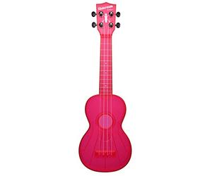 Kala Brand Music Co., Ukelele de 4 cuerdas, rosa fluorescente, soprano (KA-SWF-PK)