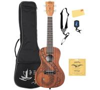 Kala Guidance - Ukelele de concierto de caoba, paquete con bolsa de concierto, afinador, correa, cuerdas y paño de pulido Austin Bazaar