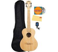 Kala KA-BMB-T Paquete de ukelele tenor de bambú con bolsa de concierto, sintonizador, DVD instructivo de Austin Bazaar y paño de pulido