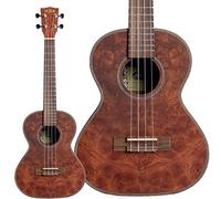 Kala KA-CHOC-BUR-T Chocolate Exotic Burl Tenor Ukulele with Gig Bag
