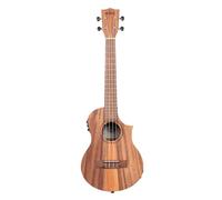 Kala Ukelele tenor de teca Tri-Top con corte y ecualizador, ukelele soprano acústico-eléctrico, cuerpo de caoba, ideal para todos los niveles de habilidad, gran sonido para principiantes y