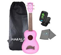 Kala Makala Burst Dolphin Ukelele soprano con un afinador Kala y paño de pulido Lumintrail
