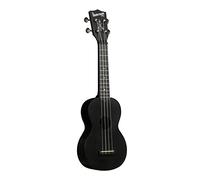 Kala Waterman - Ukelele soprano negro mate con bolsa personalizada para ukelele y guía de inicio rápido (KA-SWB-BK)