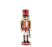 Kaladia Figura de cascanueces de soldado de madera - Altura: 38 cm - Moderno cascanueces de Navidad en rojo - Decoración tradicional para Navidad