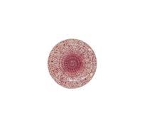 Kaladia Plato de ralladura de cerámica, ideal para jengibre, parmesano, etc., rosa salpicado, diámetro 12 cm, fabricado y pintado a mano, producido en España