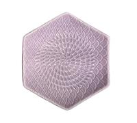 Kaladia Rallador de cerámica Hexágono - cepillo de cerámica de color sólido - rallador de cocina ideal para jengibre, parmesano, chocolate, etc. - en rosa - tamaño: 12 x 3 cm - hecho a mano y