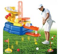 KalaDuck Juego de Mini Golf Niños, Battle Golf Accesorios con 3 Palos de Golf Retráctiles, Dispensador, Pelotas de Golf y Tees, Juguete Deportivo de Interior y Exterior para Niños Niñas