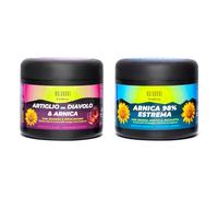 KALAHARI Kit Calor + Frío, Árnica Gel 98% + Garra del Diablo, Pre y Post entrenamiento, Acción intensa para Masajes Muscular y Articular, Contracturas, Movilidad - Extra fuerte, Made in Italy