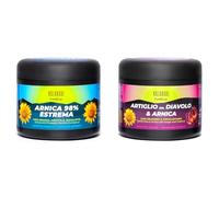 KALAHARI Kit Calor + Frío, Árnica Gel 98% + Garra del Diablo, Pre y Post entrenamiento, Acción intensa para Masajes Muscular y Articular, Contracturas, Movilidad - Extra fuerte, Made in Italy