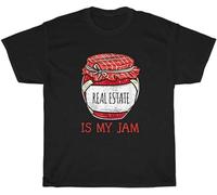 KALAIBU Funny Real Estate Is My Jam Realtor Agent Broker Investor Mens T-Shirt Unisex Gift Size XL