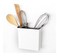 KalaMitica - Contenedor magnético "Uranos", Porta Cucharones y Almacenamiento para Pizarra Magnética - Diseño Moderno, Blanco Lacado con Acabado Mate - 13,5 x 13 x 7 cm