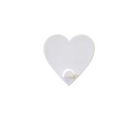 KalaMitica, Gancho Magnético Corazón Design, Resina ABS, Color Blanco, 5,5 x 5 x 0,5 cm