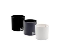 KalaMitica - Juego de 3 cilindros magnéticos de 6,5 cm - Blanco, plomo, negro - Contenedor de almacenamiento o recipiente magnético con potente imán para cuadros magnéticos