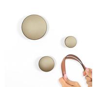 KalaMitica - Juego de 3 perchas magnéticas de 3 tamaños diferentes, con imán permanente de neodimio, antideslizante y antiarañazos - Beige lacado