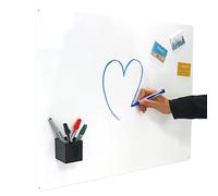 KalaMitica, Pizarra Magnética Blanca de Pared para Oficina, Escribible y Borrable, Tablero Imantado para Imanes, Blanco Brillante, 74x57 cm