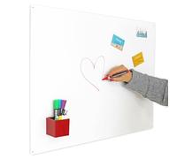 KalaMitica - Pizarra Magnética Grande de Pared - Pizarra Blanca Escribible con Tizas y Borrable, Tablero Imantado para Imanes - Blanco Rugoso, 74x57 cm